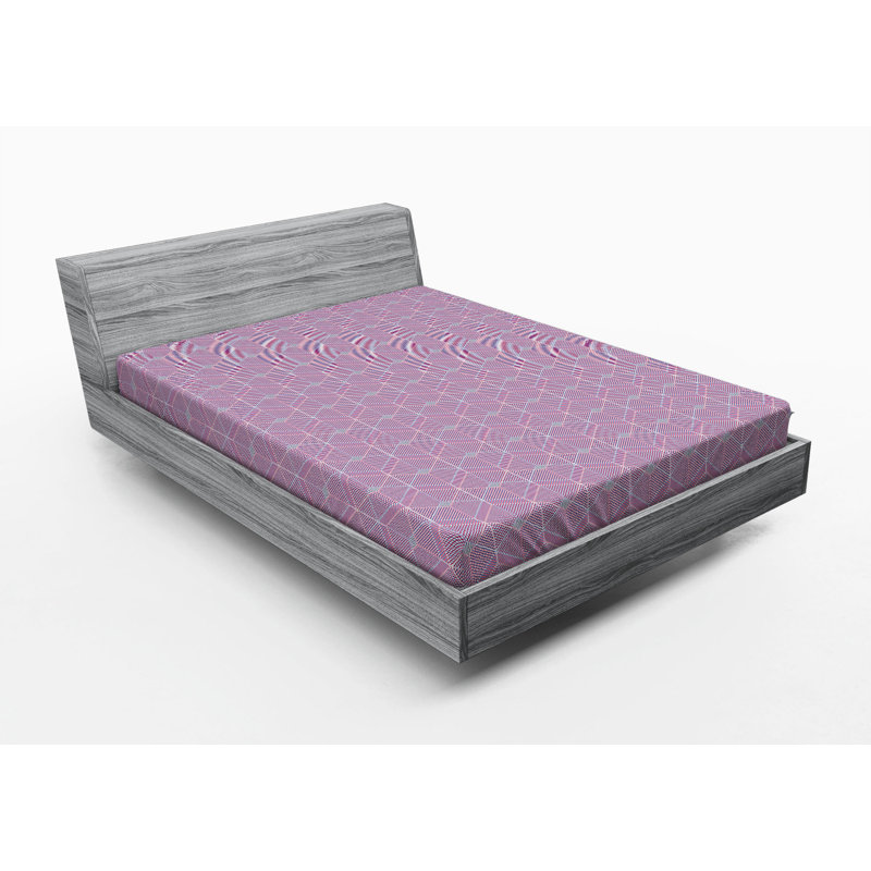 Microfiber Geometric Fitted Sheet, Full Fitted Sheet