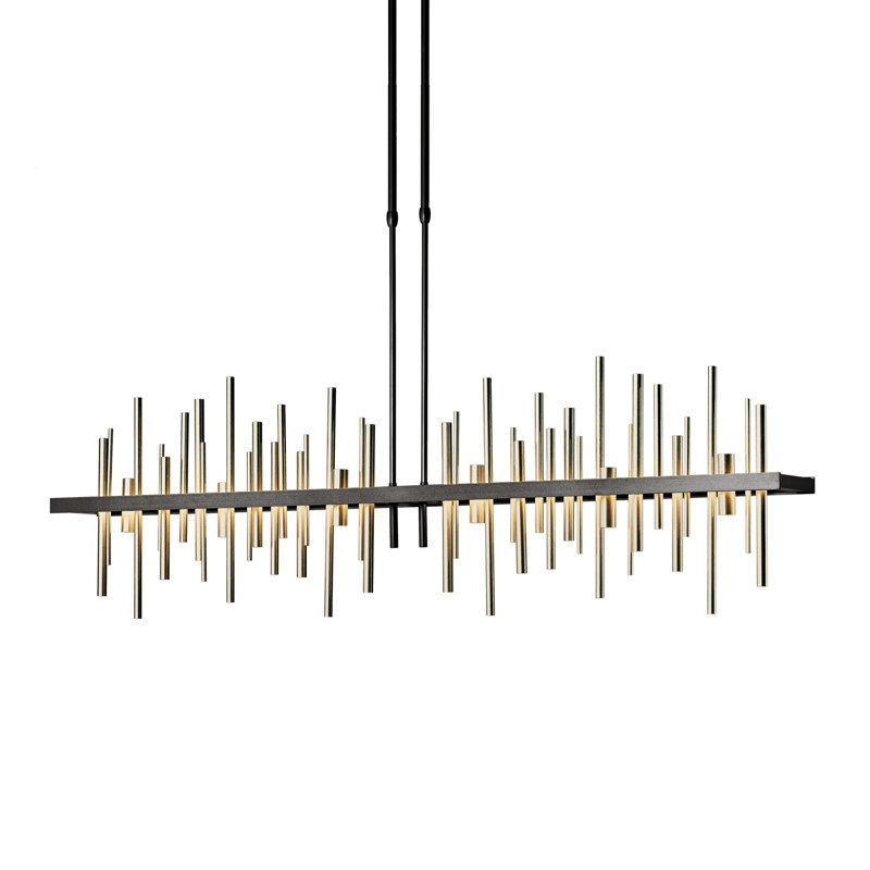 Cityscape 1 - Light Kitchen Island Linear LED Pendant, Soft Gold, Bronze