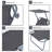 Outdoor Adjustable Folding Chaise Lounge Tanning Chair With Sun Shade-1014256280