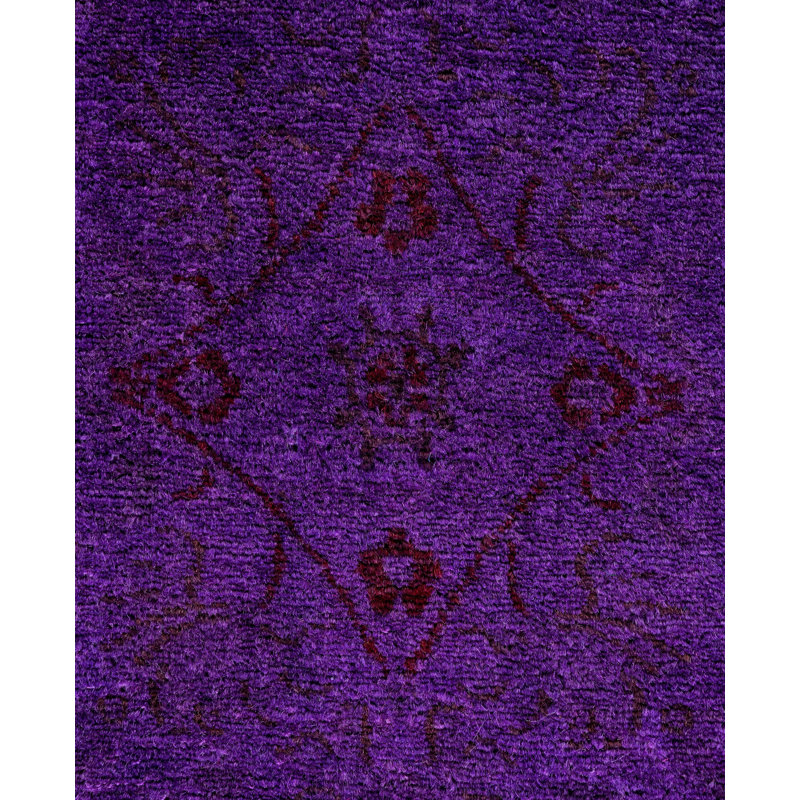 Overdyed One-of-a-Kind Runner 2'8" X 4'4" Hand Knotted Area Rug