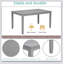 Table de salle à manger rectangulaire pour 4 personnes, table de salle à manger pour petits espaces