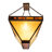Nuevo Mission Glass Semi Flush Mount