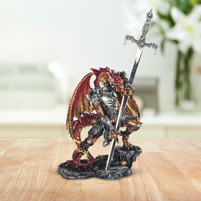 Dragon with Armor and Sword Figurine