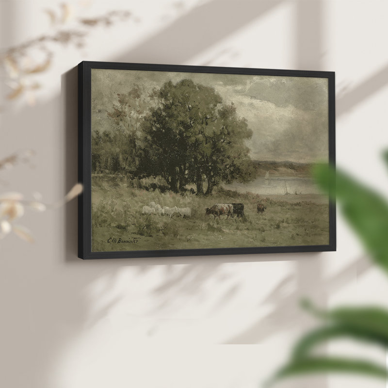 Paysages rétro-DCCXIV-Reproduction encadrée - réarmable, H 11 po x l 14 po, Noir