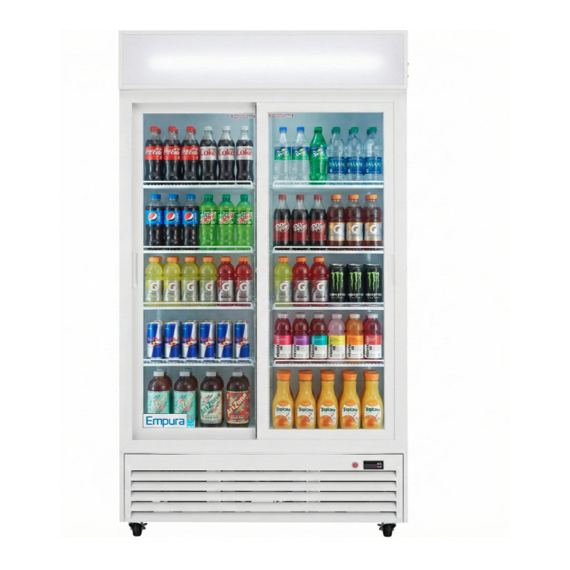 52.3" Sliding Glass Door Merchandiser Refrigerator W/ 2 Doors, 42 Cu Ft, 115V, White