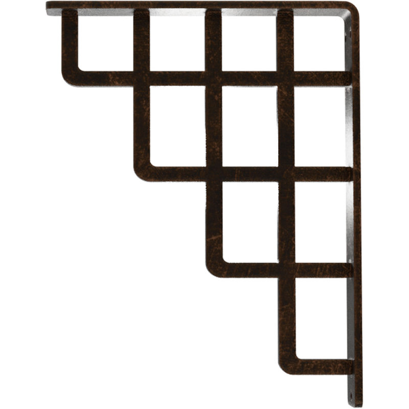 Support en fer forgé Diane, Bronze vieilli, H 10 po x l 1,5 po x P 7,5 po