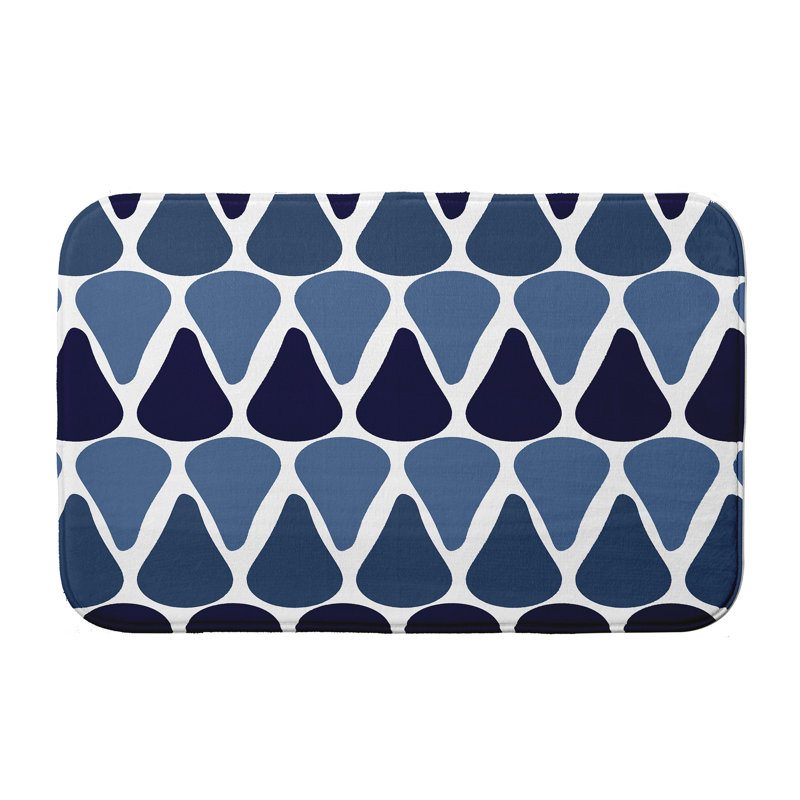 Tapis de bain Funston, Bleu marine, l 24 po x L 17 po