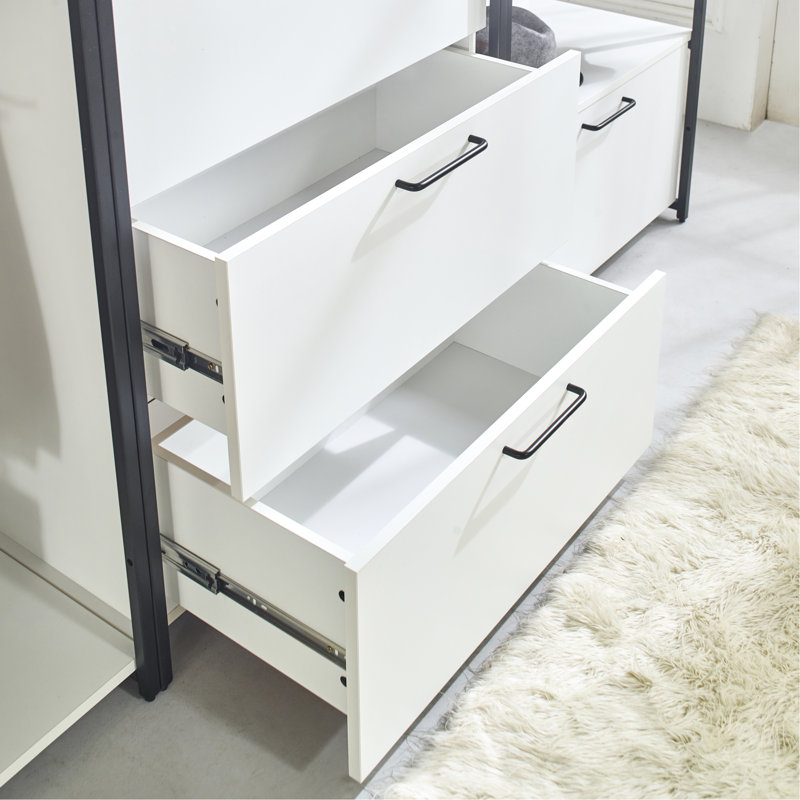 Armoire en métal - compartiments de rangement profonds, thermolaqué, résistance à l'eau et à la chaleur, égratignures, panneau E0 très profond, aux taches, aux égratignures, à la chaleur, calibré