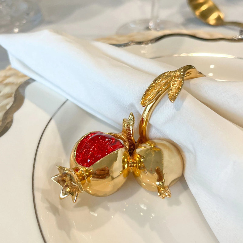 Pomegranate Metal Napkin Ring