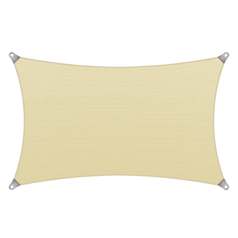 Voile d'ombrage rectangulaire renforcé, Beige, 18 pi x 22 pi