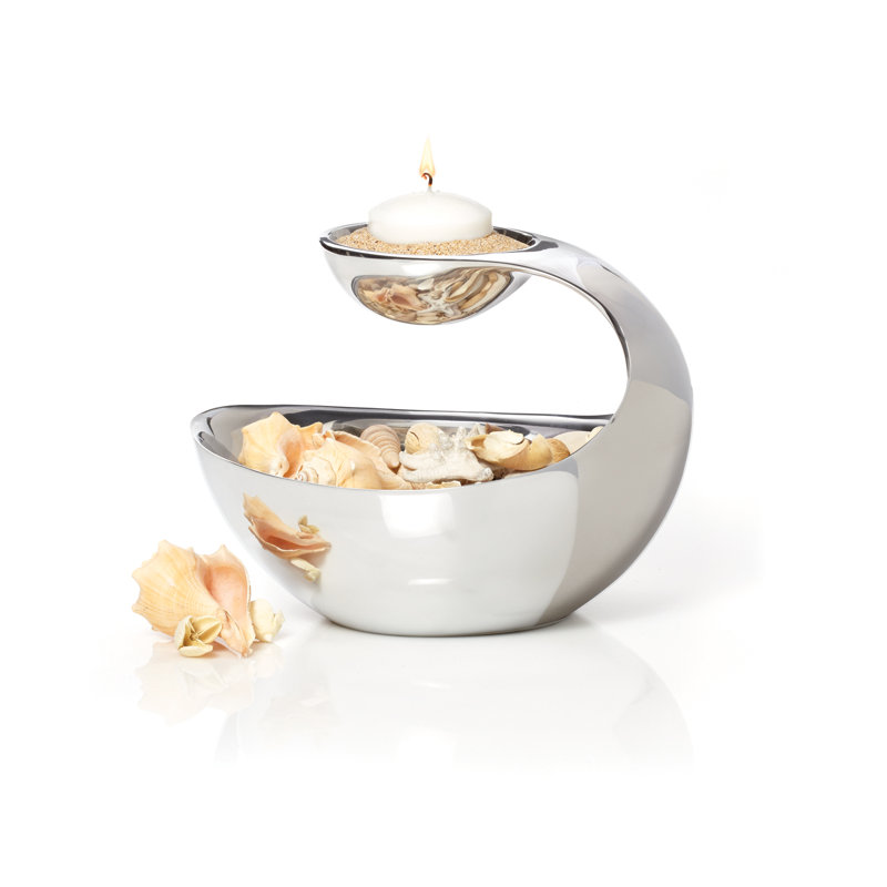 Nambe Scoop Server, 8" H x 11" W x 11" D