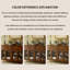 Buffet 59,06 po en chêne massif brun avec portes en verre doubles, armoire de rangement rétro à colonne romaine avec tiroirs doubles