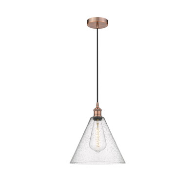 Luminaire suspendu conique à 1 lumière Bluford