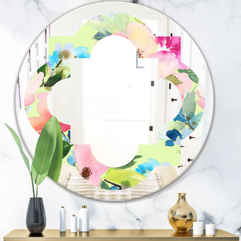 Miroir décoratif quadrilobe, 23,6 po x 23,6 po