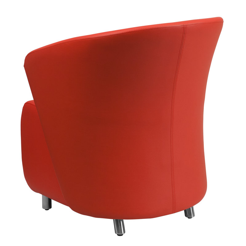 Méridienne incurvée NavS LeatherSoft, Rouge