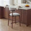 Tabouret de comptoir rembourré Solon avec structure en bois massif-627100732