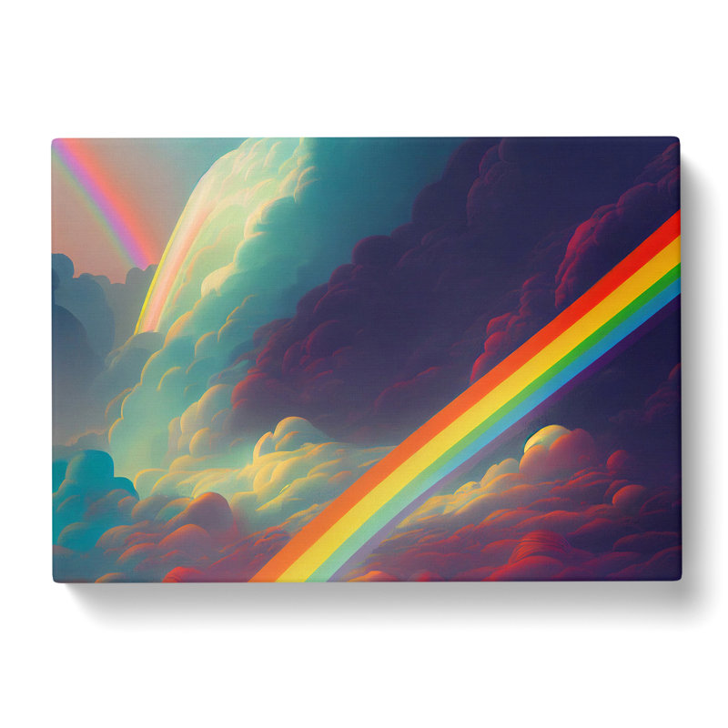 Rainbow Through The Clouds Vol.1 - Wrapped Canvas, 50cm H x 76cm W x 3cm D