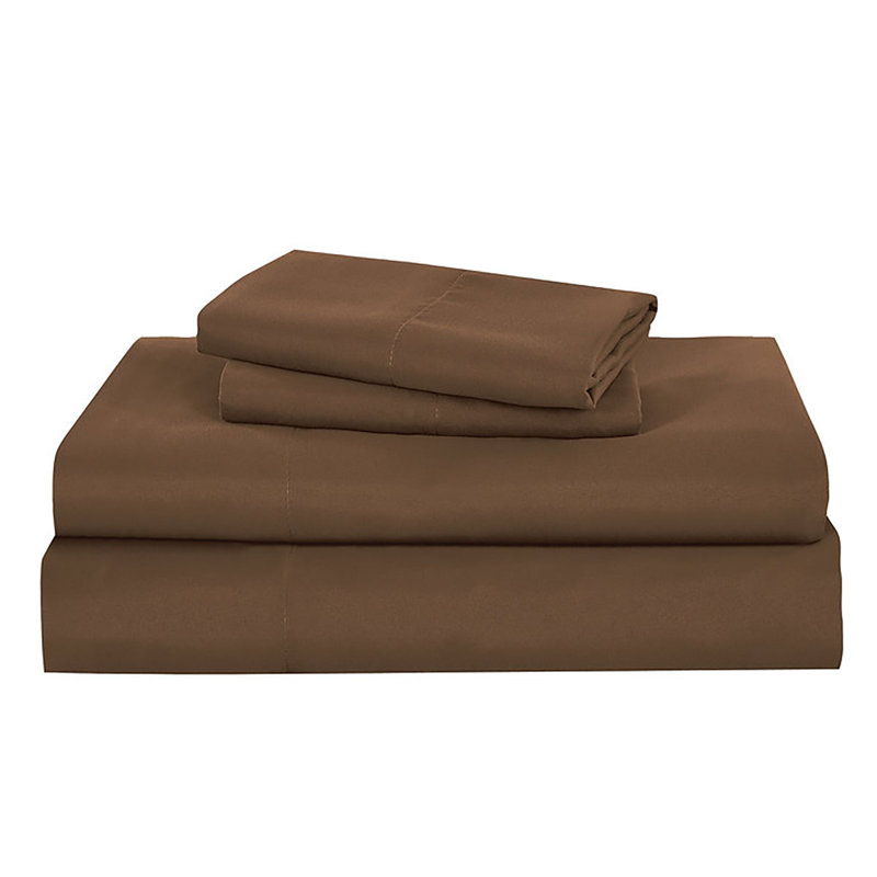 7 Piece Solid Comforter Set Soft Bedding, King Comforter Bedding Set, Burgundy/Brown