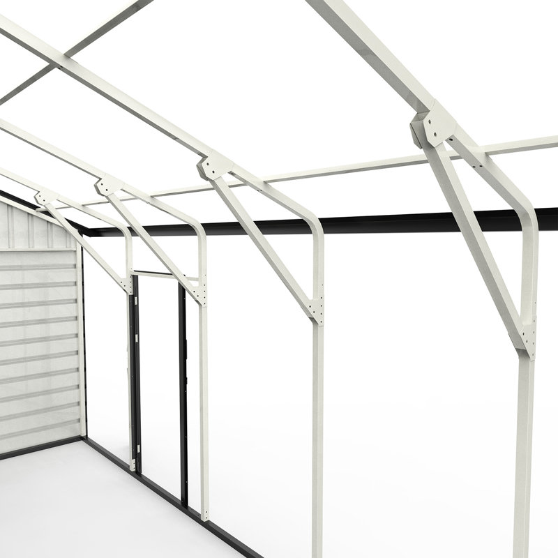 25 ft. W X 33 ft. D Metal Storage Shed Garage Shed, 13 ft. H x 25 ft. W x 33 ft. D