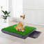 Toilette pour animaux de compagnie, portable à l'intérieur et à l'extérieur avec plateau, convient aux patios, balcons et porches