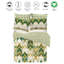  Ensemble de housse de couette réversible en coton 3 pièces vert -2100164613