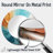 Teal Orange Bold Abstract Flow Collage I - Dams Decorative Wall Mirror, Modern Round Mirror, Printed Metal Art-99619783