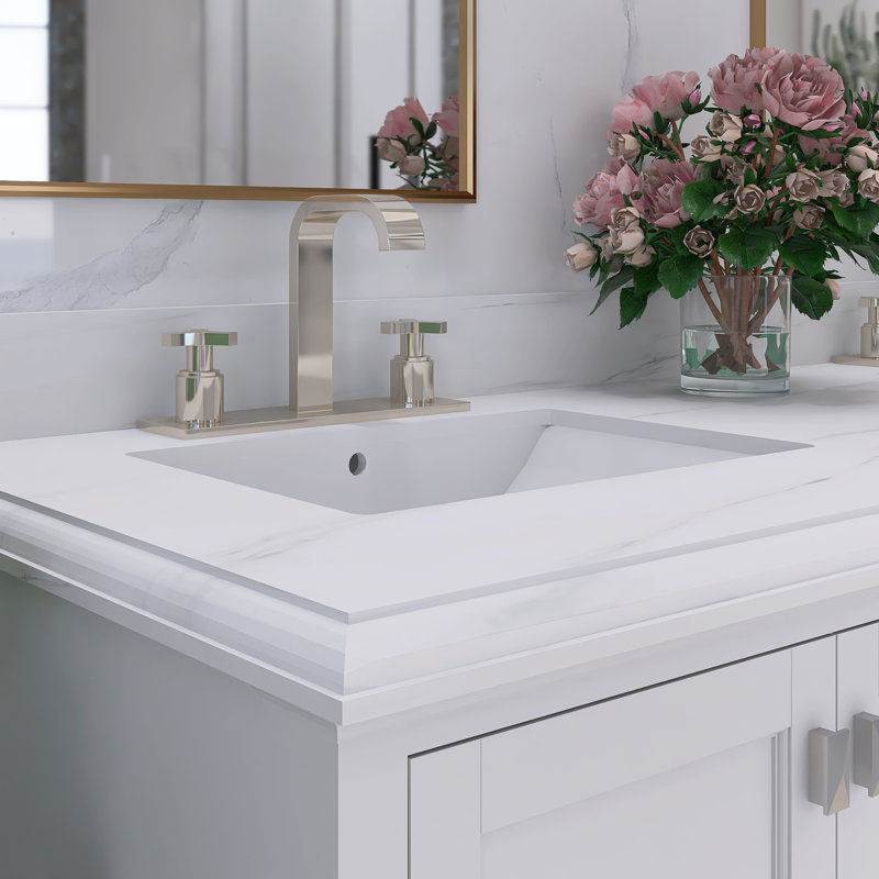 Ensemble de meuble-lavabo double 60,58 po avec dessus en pierre d'ingénierie Taigan