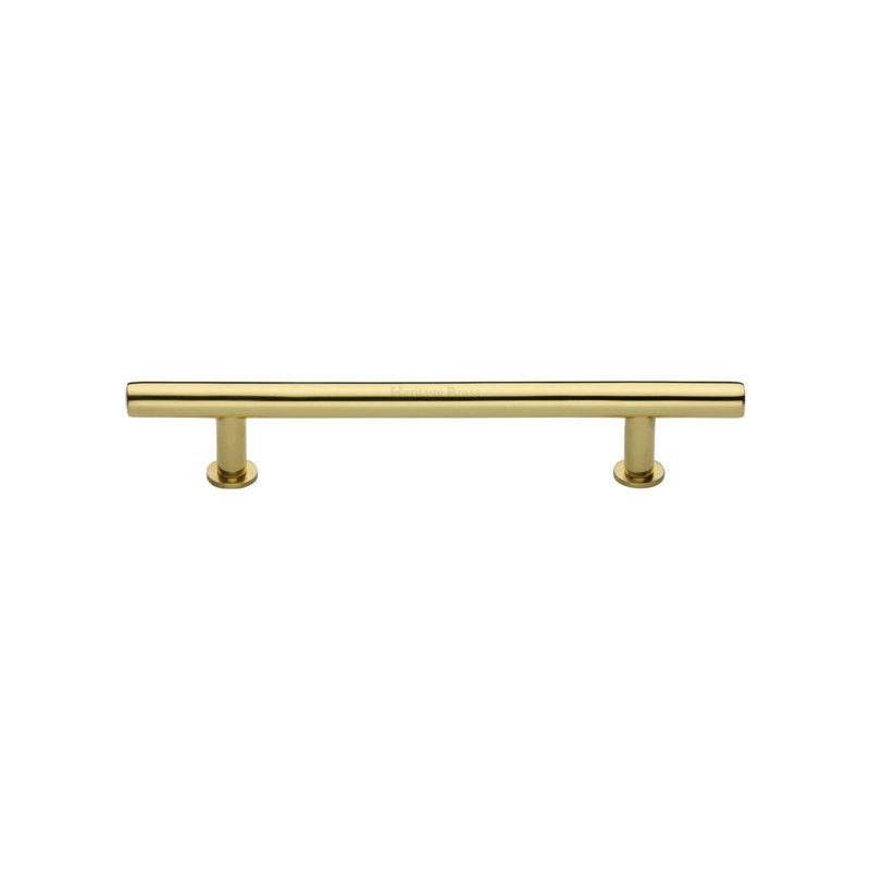 Heritage Brass Heritage Cabinet Pull T-Bar Design with Rose, 192cm L x 11cm W, Polished Brass