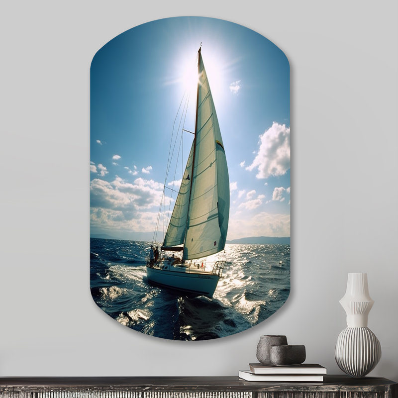 Amillya - Art mural asymétrique en forme de cylindre à voile, H 31 po x l 19 po