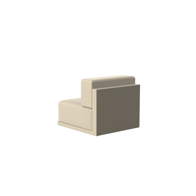 Gatsby Patio Chair Armless Section with Cushion, Crema