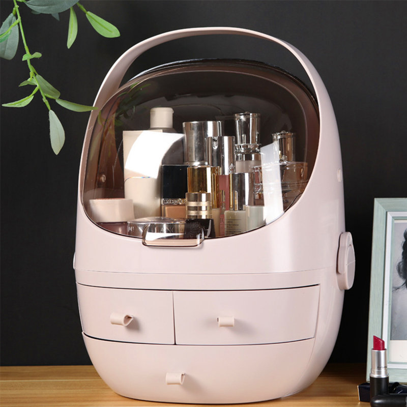Dashauna Plastic Makeup Organiser, Pink