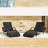 2Pcs 80" Wicker Chaise Lounge with Adjustable Backs and Integrated Side Tables for Outdoor Lounging-655433756