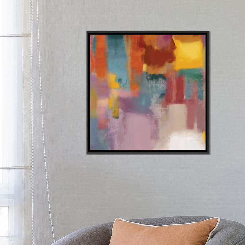 «Water» par PI Studio - Estampe numérique sur toile tendue avec châssis, H 37 po x l 37 po x P 1,5 po, Toile avec cadre noir