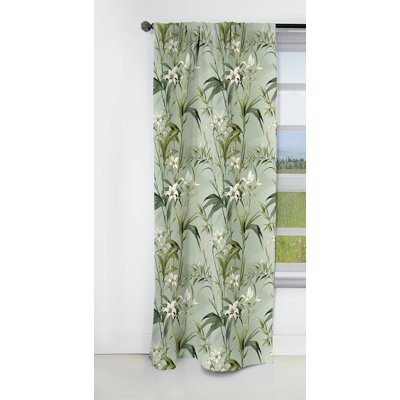 Bambou fusion motif tropical - rideau floral - rideau occultant floral - 1 panneaux