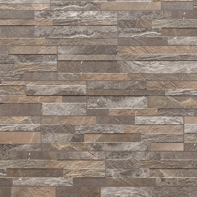 Tiffany 6" x 24" Ledger Panel Porcelain Wall Tile, Brown