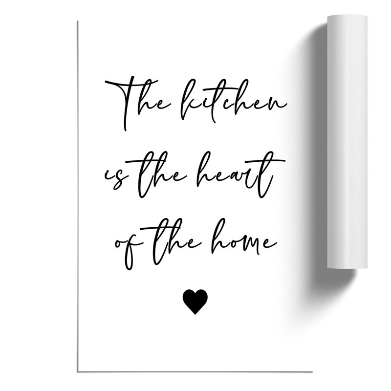 Kitchen in the Heart of the Home - Frameless Print, 30cm H x 21cm W x 0.1cm D