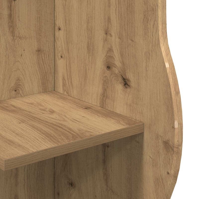 102 cm H x 34 cm W Corner Bookcase, Artisan Oak
