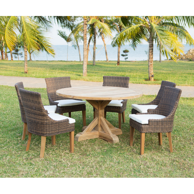 Daxton Round Outdoor Dining Table , 55.1'' in. W 55.1'' in. D