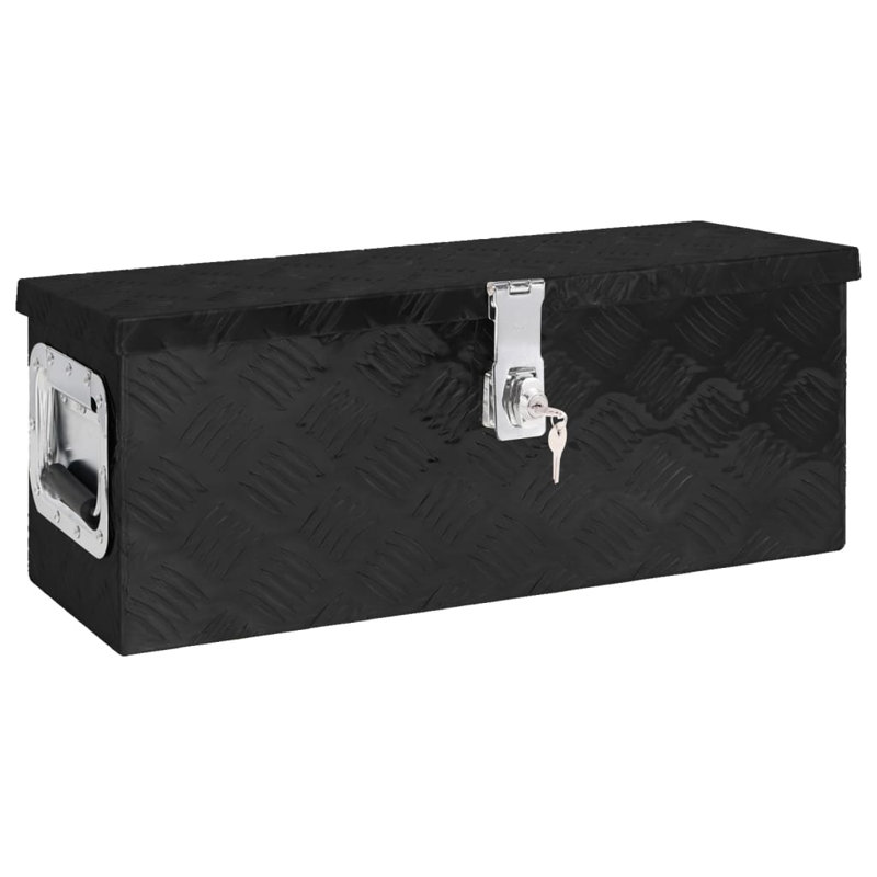 VidaXL Decorative Bin, 23.5cm H x 60cm W x 23cm D, Black