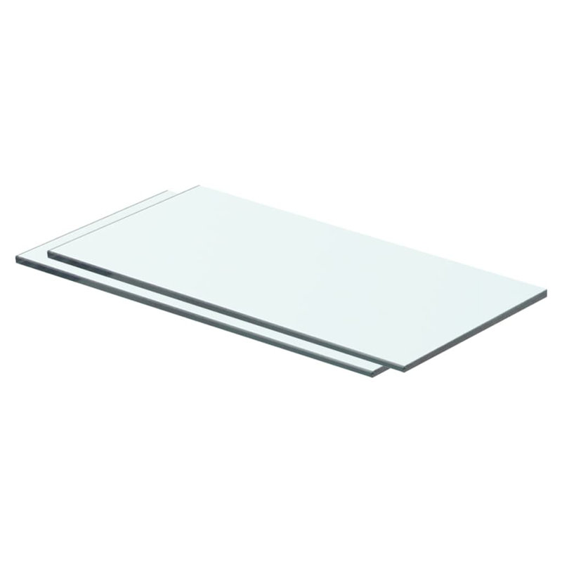 Zaynab 2 Piece Glass Floating Shelf, 0.8cm H x 40cm W x 15cm D