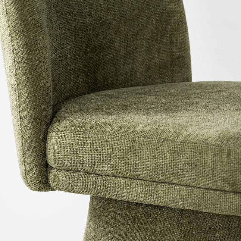 Chaise de coiffeuse rembourrée pivotante à 360°, Green