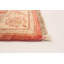 Tapis de zone en laine rouge/ivoire 3 pi 10 po x 5 pi 7 po noué la 1980 one-of-kind Meggie