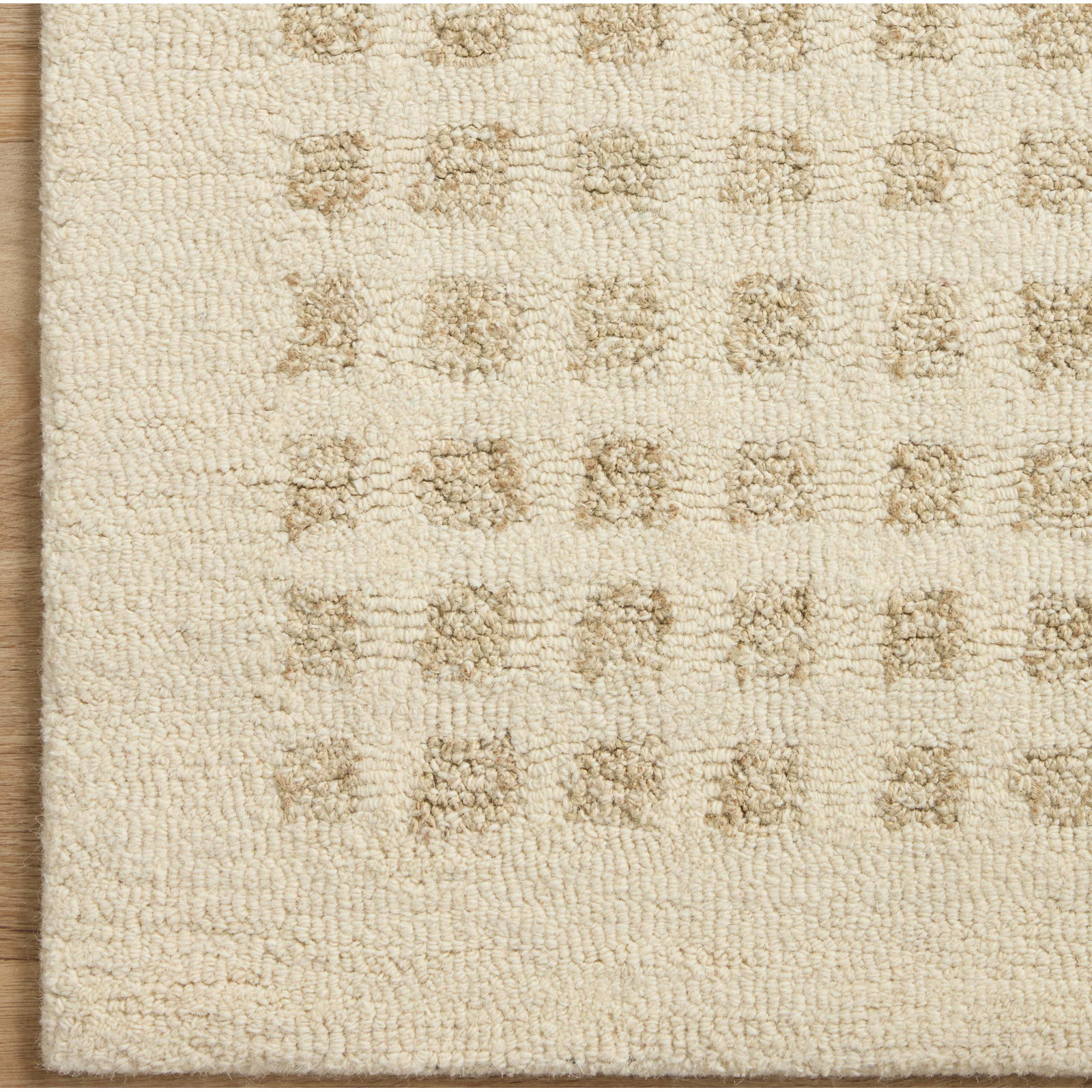 Chris Loves Julia x Loloi Polly Handmade Ivory/Natural Rug, Runner 2' x 5'