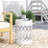 Set Of 2 Iron End Table For Outdoor-908787150-908787144