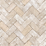 Just Kitchens Brick Herringbone Design 33' L x 21" W Wallpaper Roll
