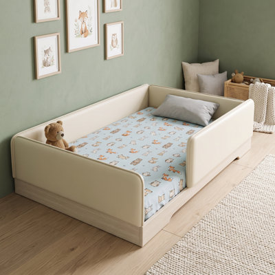Floor Bed with Removable Guardrails