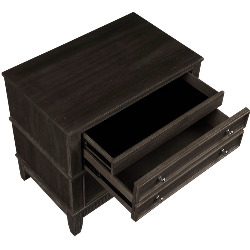 Miyonna Solid Wood 3 - Drawer Accent Chest, Gray