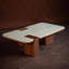 Table basse en marbre crème de style rétro-1181479240
