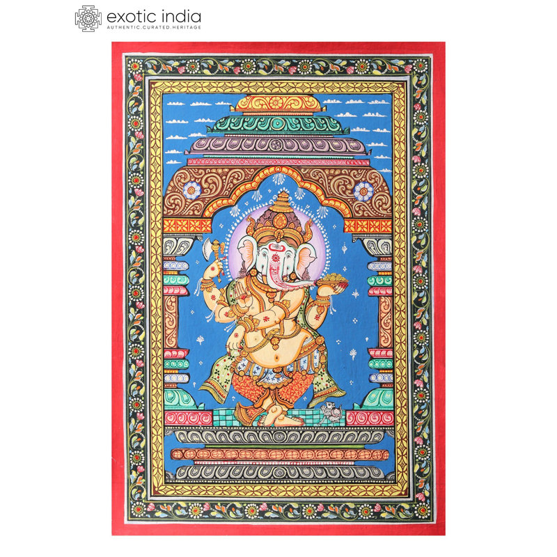 " Dancing Ganesha " Painting Print