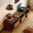 Simple black walnut TV cabinet